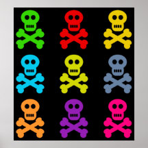 Bunte Schädel Plakat