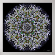 Bunte Schneeflocke-Mandala Posterdrucke