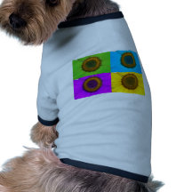 Bunte Sonnenblumen Hunde T Shirt