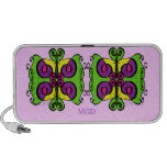 Bunte Stammes- abstrakte Kunst mit Monogramm Notebook Speaker