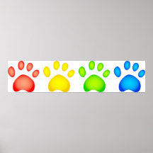 Bunte Tatzen Posterdrucke