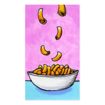 Bunte ursprüngliche kleine Kunst des Mac- und Käse Visitenkarten Vorlage