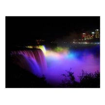 Bunte Wasserfallpostkarte