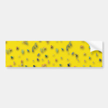 Bunter Confetti auf Gelb Auto Sticker
