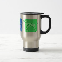 Bunter dalmatinischer Silhouette-Reise-Becher Teehaferl