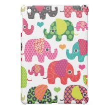 Bunter Elefant scherzt Muster ipad Minifall