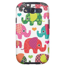 Bunter Elefant scherzt Mustersamsungs-Fall Galaxy S3 Schutzhülle