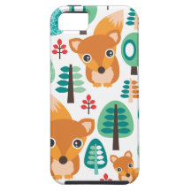 Bunter Fuchsbaum scherzt Muster iphone 5 Fall iPhone 5 Schutzhüllen
