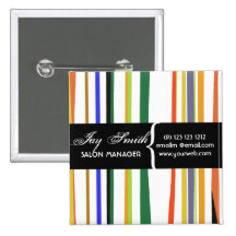 Bunter Namensschild Buttons