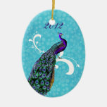 Bunter Pfau unsere erste Weihnachtsverzierung Ornament