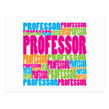 Bunter Professor Postkarte