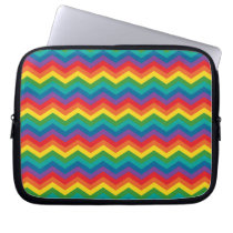 Bunter Regenbogen-Zickzack Zickzack laptop sleeves