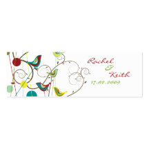 Bunter Sommer-Vogel-u. Wirbels-Geschenk-Umbau/Hoch Visitenkarten