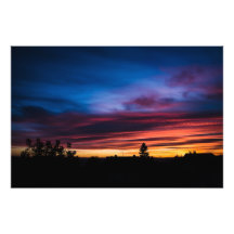 Bunter Sonnenuntergang Foto Druck