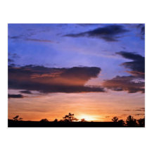Bunter Sonnenuntergang Postkarte