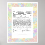 Bunter Text zwischen GlaubensrichtungenKetubah Plakate