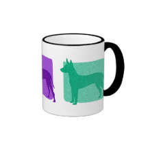 Bunter Xoloitzcuintli Silhouette-Becher Tee Tassen