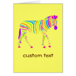 Bunter Zebra Grußkarten
