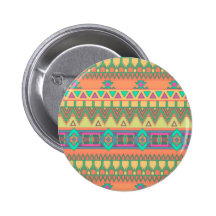 Bunter Zickzack Zickzack Stammes- aztekisches Ikat Anstecknadelbuttons