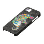 Buntes Blumen Elefanten-Design, Retro iPhone 5 Etui