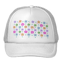 Buntes Blumenmuster Baseballmütze