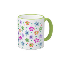 Buntes Blumenmuster Kaffee Tassen