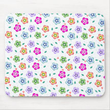 Buntes Blumenmuster Mousepad