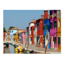 Buntes Burano Postkarten