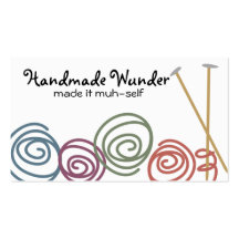 buntes Garnball-Stricknadelgeschäft c… Visitenkartenvorlagen