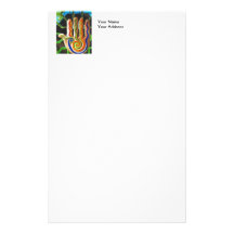 Buntes Handschnitzen Personalisierte Druckpapiere