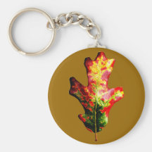 Buntes Herbst-Eichen-Blatt Schlüsselband