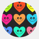 Buntes Herz Runde Sticker