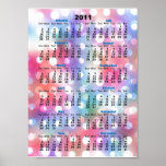 Buntes Licht-Wandkalender-Plakat 2011