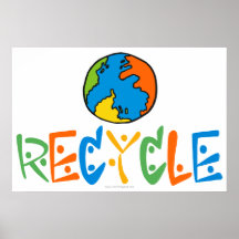 Buntes Recyceln Plakatdruck