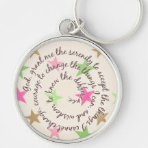 Buntes Stern-Ruhe-Gebet Keychain Schlüsselband