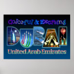Buntes und aufregendes Dubai Plakatdrucke