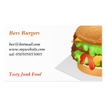 Burger Visitenkartenvorlagen