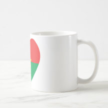 Burkina Faso Flaggen-Herz Kaffeehaferl