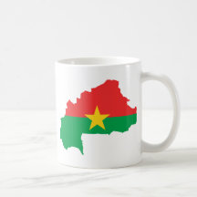 Burkina Faso Flaggen-Karte BF Tee Tasse