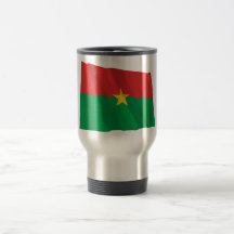 Burkina Faso wellenartig bewegende Flagge Kaffee Tasse