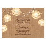 Burlap Party Lanterns Wedding Invitation einladungen