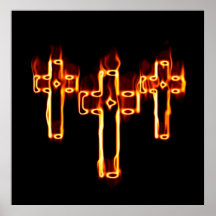 Burning Crossies Posterdrucke