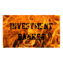 Burning Fire Investment Banker Business Card