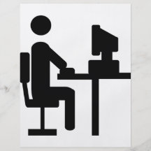 Büroangestelltikone Bedruckte Flyer