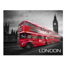 Bus Big Bens London Postkarte
