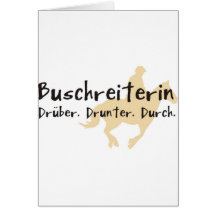 Buschreiterin Karte