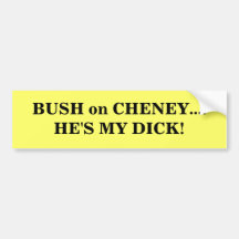 BUSH auf CHENEY…. Autosticker