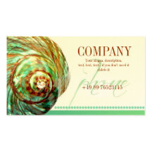 Business Card Seashell Turquoise Visitenkarte