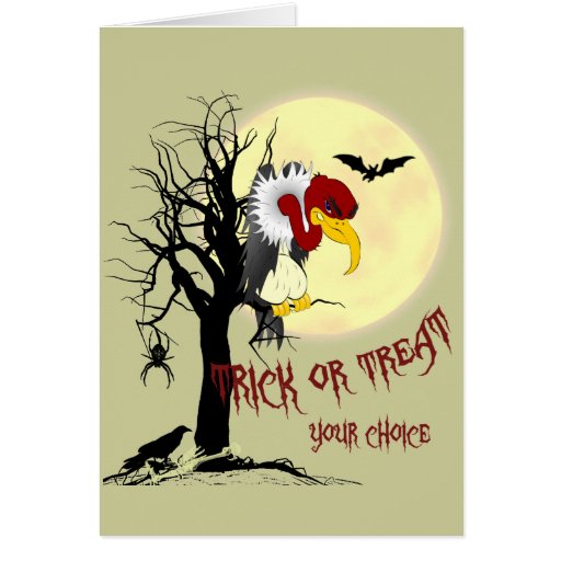 Bussard-Trick-oder Leckerei-Karte