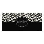 Butike-Art-Geschenk-Zertifikat mit Zebra-Druck Personalisierte Einladungskarte